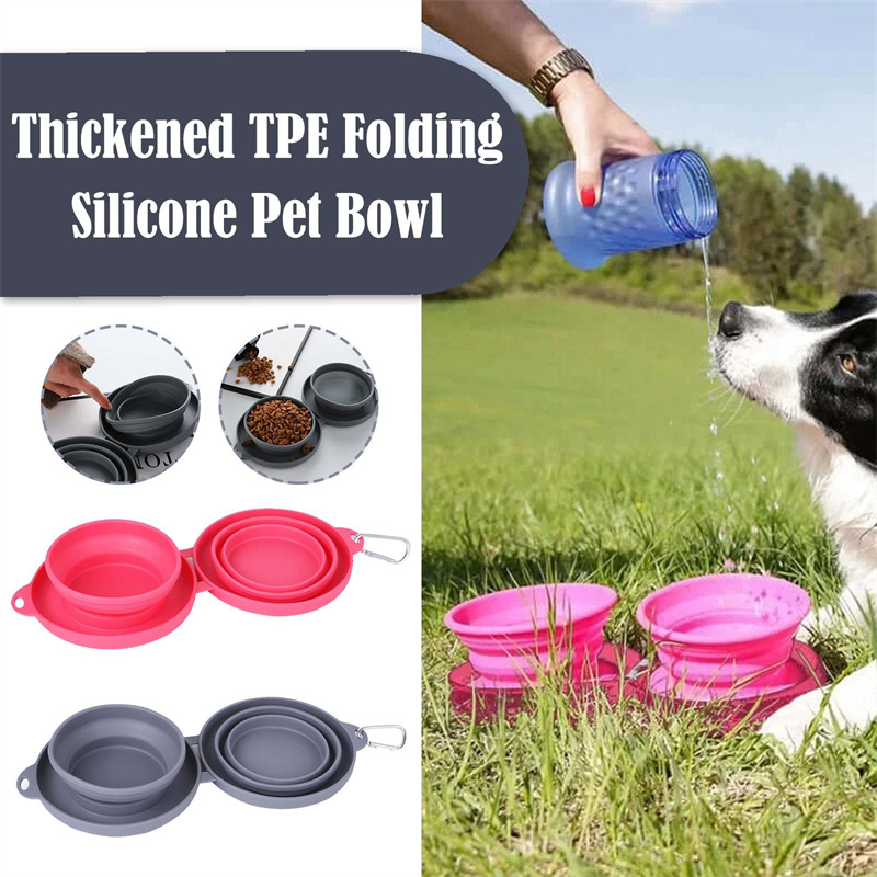 Foldable Double Pet Feeding Bowl - Image 3