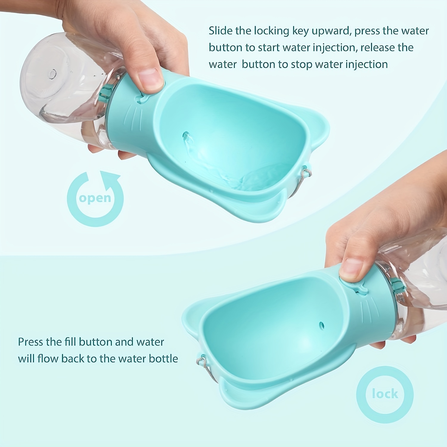 2-in-1 Portable Dog Water Bottle with Food Container - Image 5