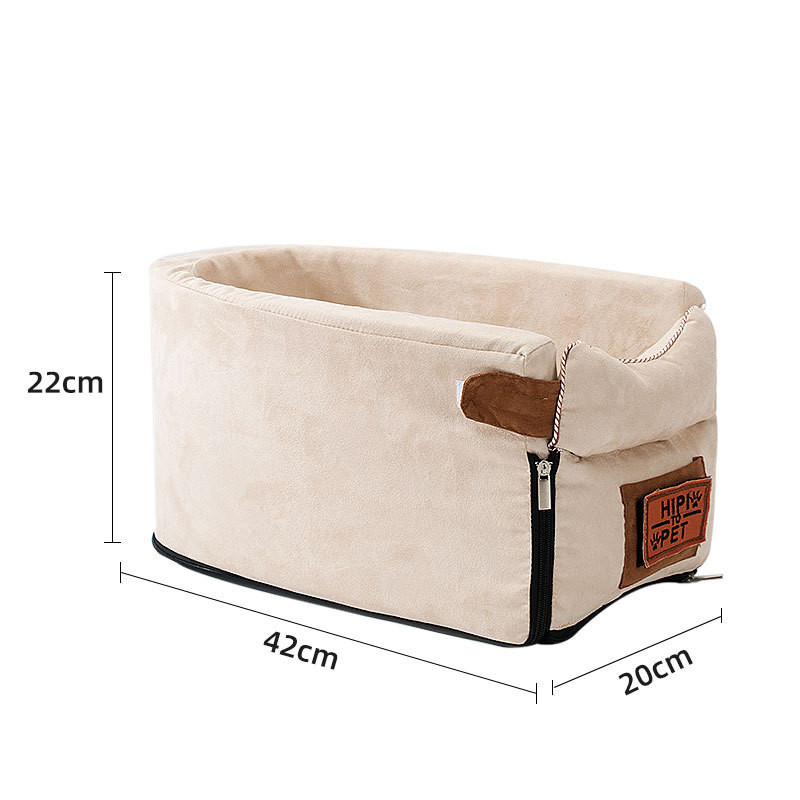 Quilted Car Armrest Pet Carrier Seat - Image 4