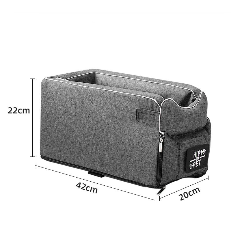 Quilted Car Armrest Pet Carrier Seat - Image 5