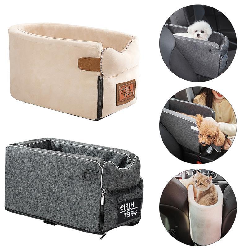 Quilted Car Armrest Pet Carrier Seat