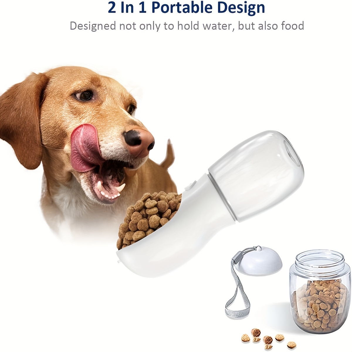 2-in-1 Portable Dog Water Bottle with Food Container - Image 4