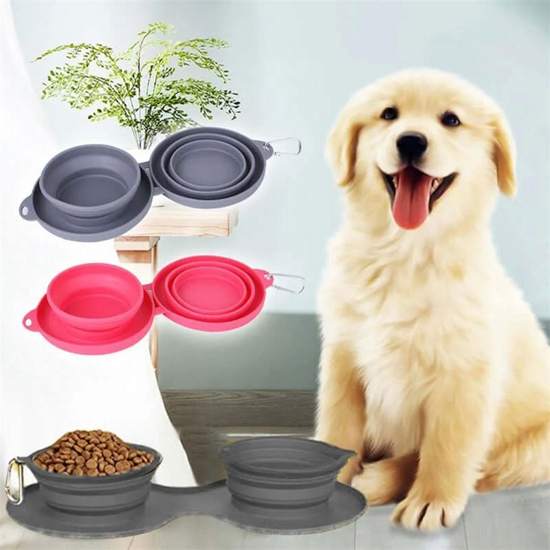 Foldable Double Pet Feeding Bowl - Image 5
