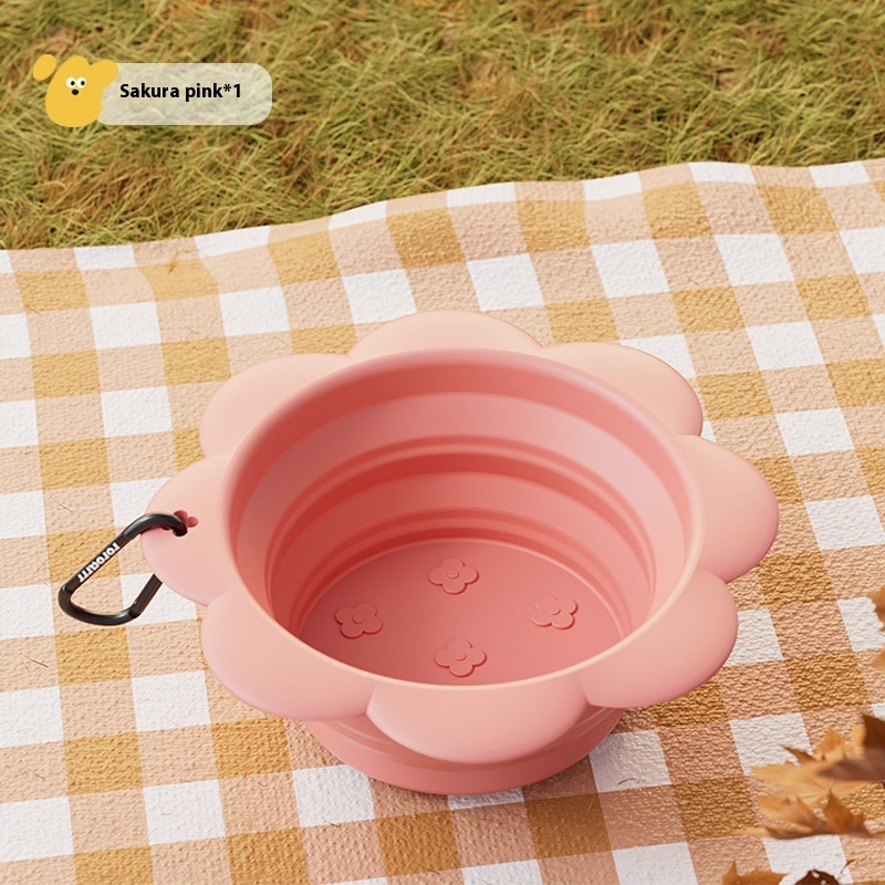 Flower Foldable Silicone Pet Bowl - Image 2