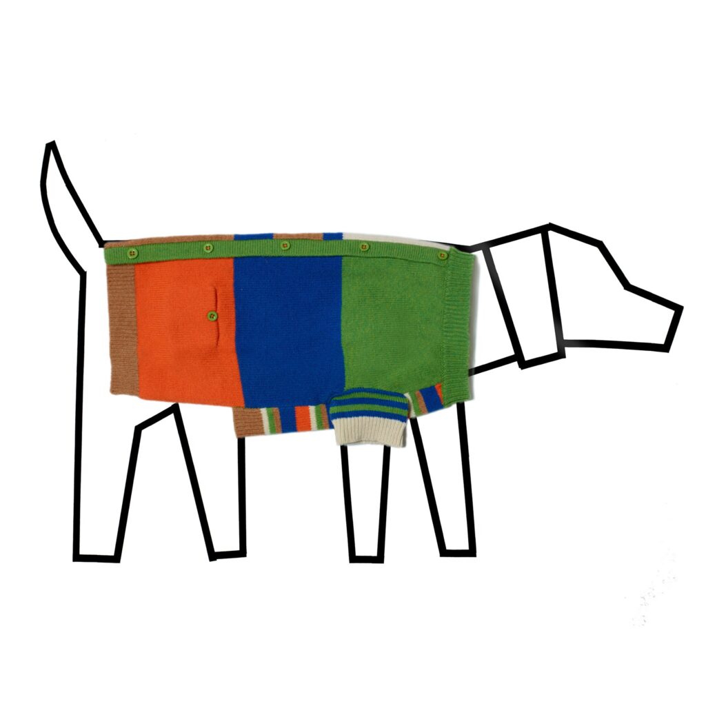 Multi Striped Cardigan for Dogs