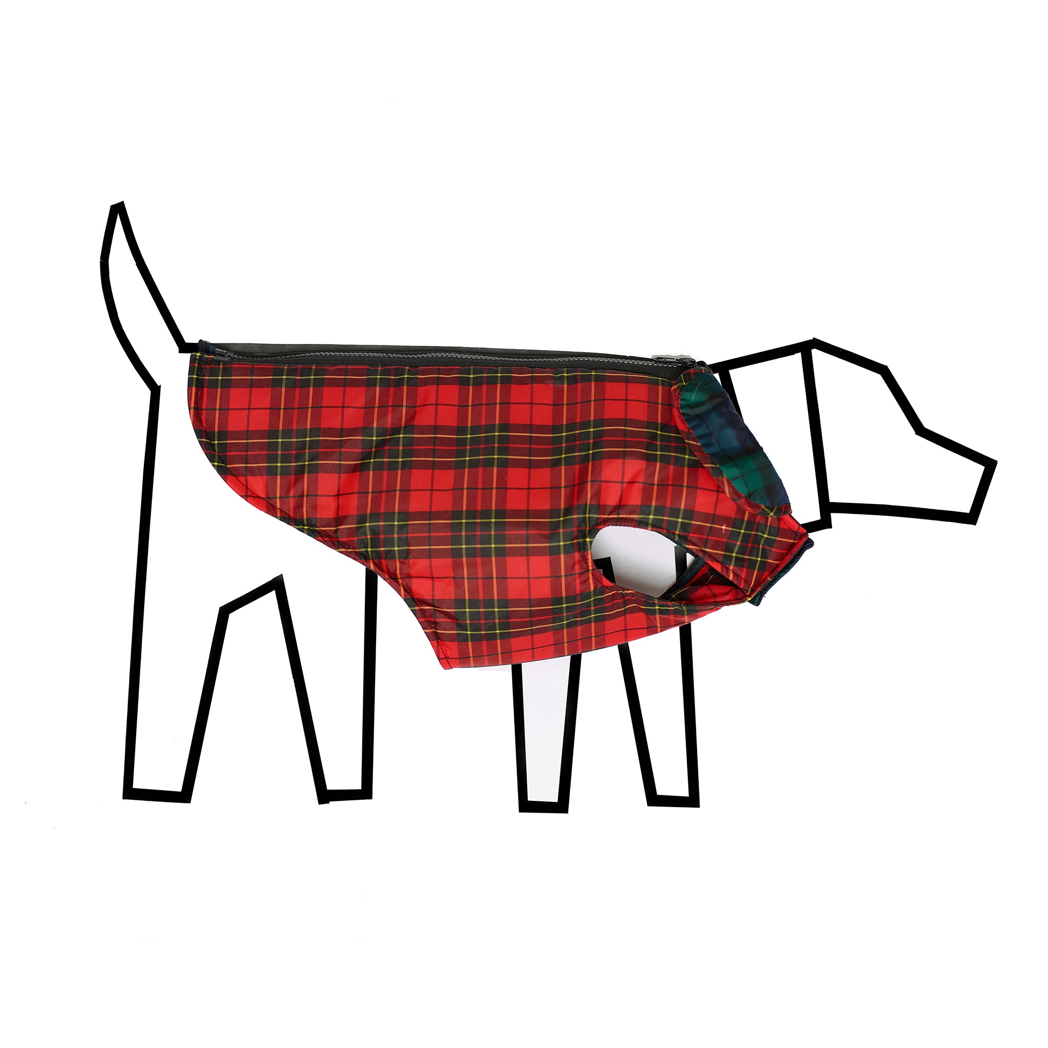 Two Tone Plaid Puffer Jacket for Dogs
