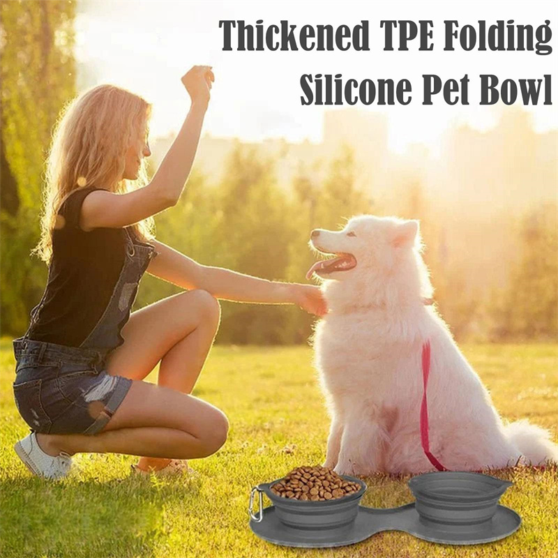 Foldable Double Pet Feeding Bowl - Image 4