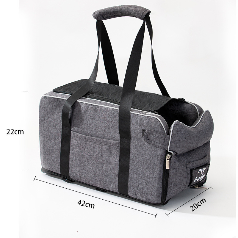 Quilted Car Armrest Pet Carrier Seat - Image 7
