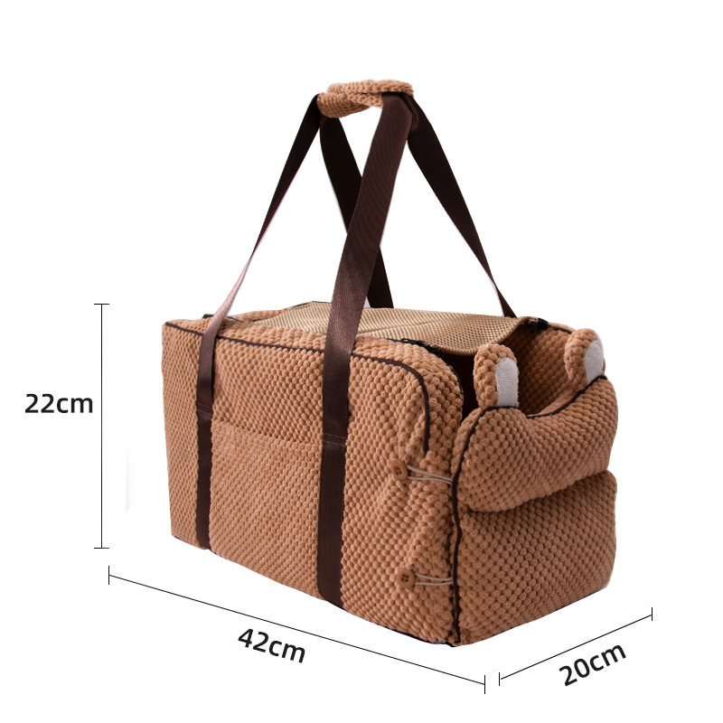 Quilted Car Armrest Pet Carrier Seat - Image 8