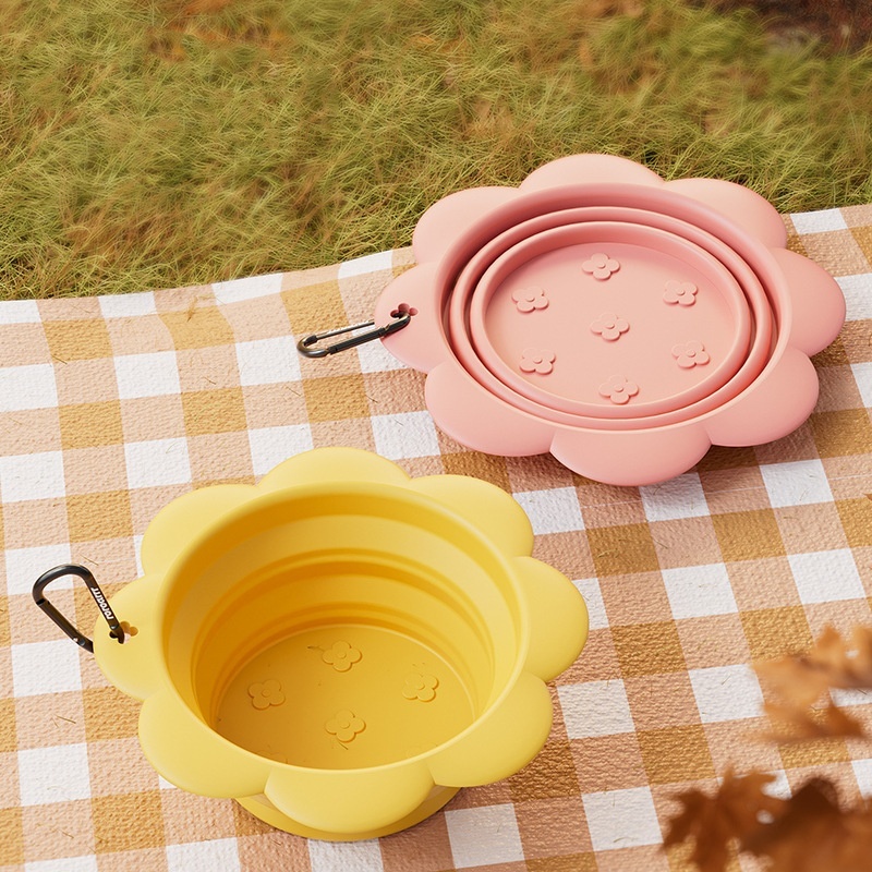 Flower Foldable Silicone Pet Bowl